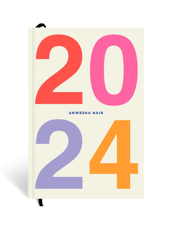 Personalised 2024 A5 Size Planner with Goals, Reflection and Habit